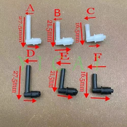 10PCS Digital printer DX5 Epson ink damper connector for 4450 4800 4880 7800 7880 9800 9880 7450 9450 ink sac L shape copper nut