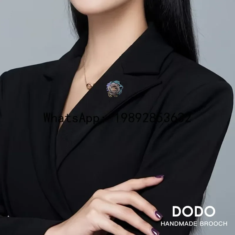 retro wind forest flower brooch high sense light luxury brooch suit cheongsam fashion decoration pin