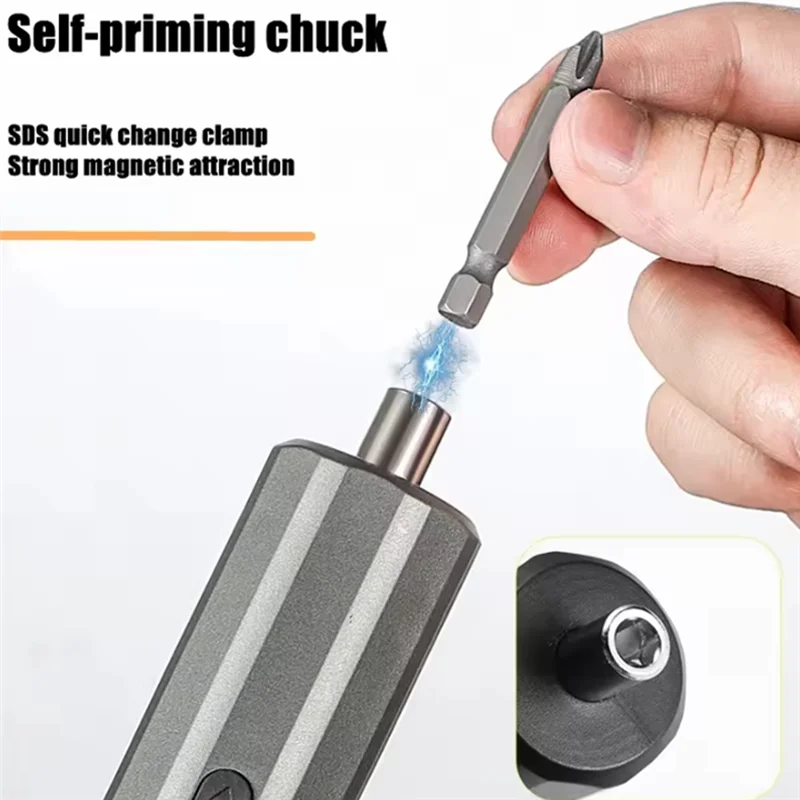 

ABBP-Cordless Portable Electric Screwdriver With Mini Drill Magnetic Bit Home Repair USB Rechargeable Power Tool Household