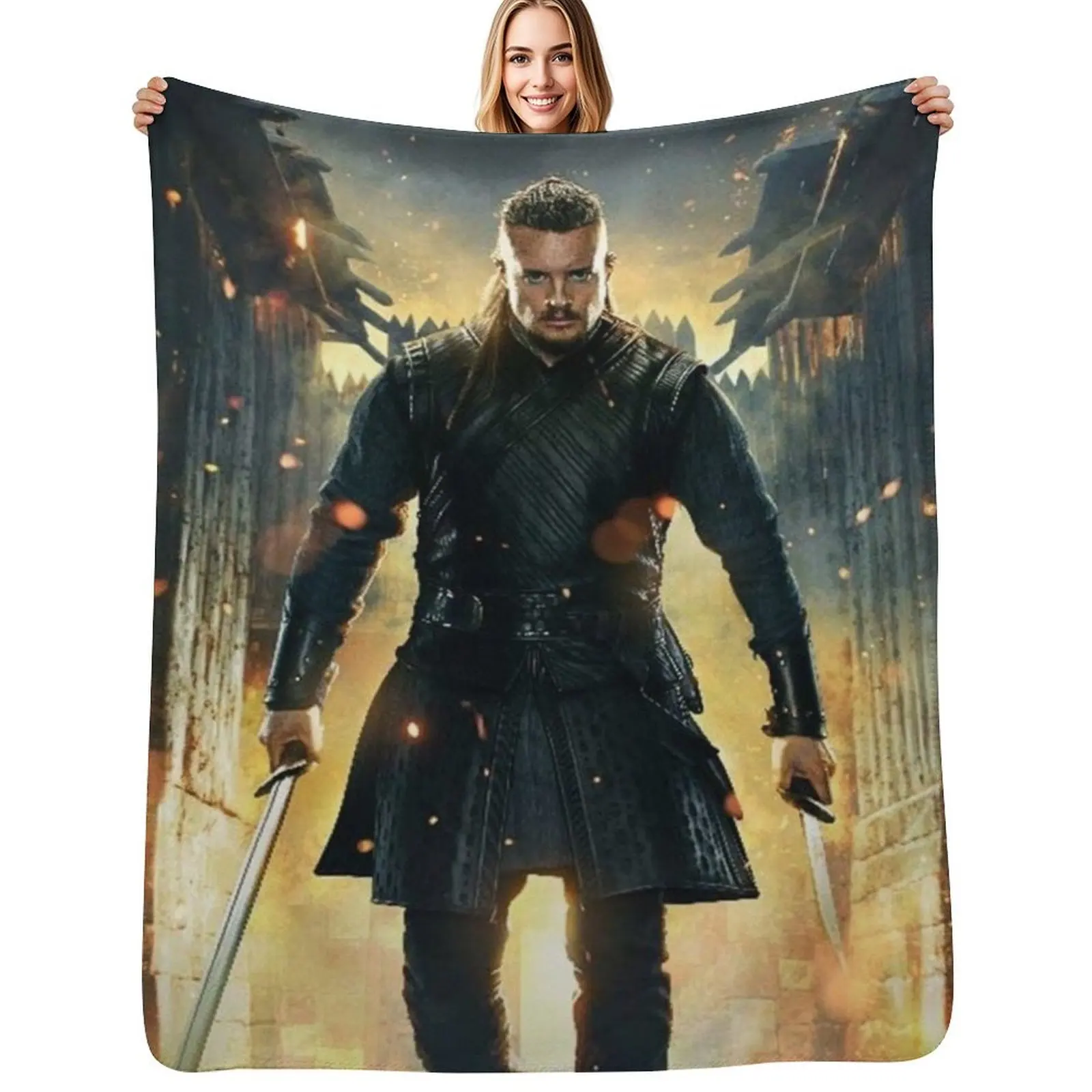 

The Last Kingdom TV Series poster Throw Blanket Cozy Throw Blanket for Bed Sofa Chair