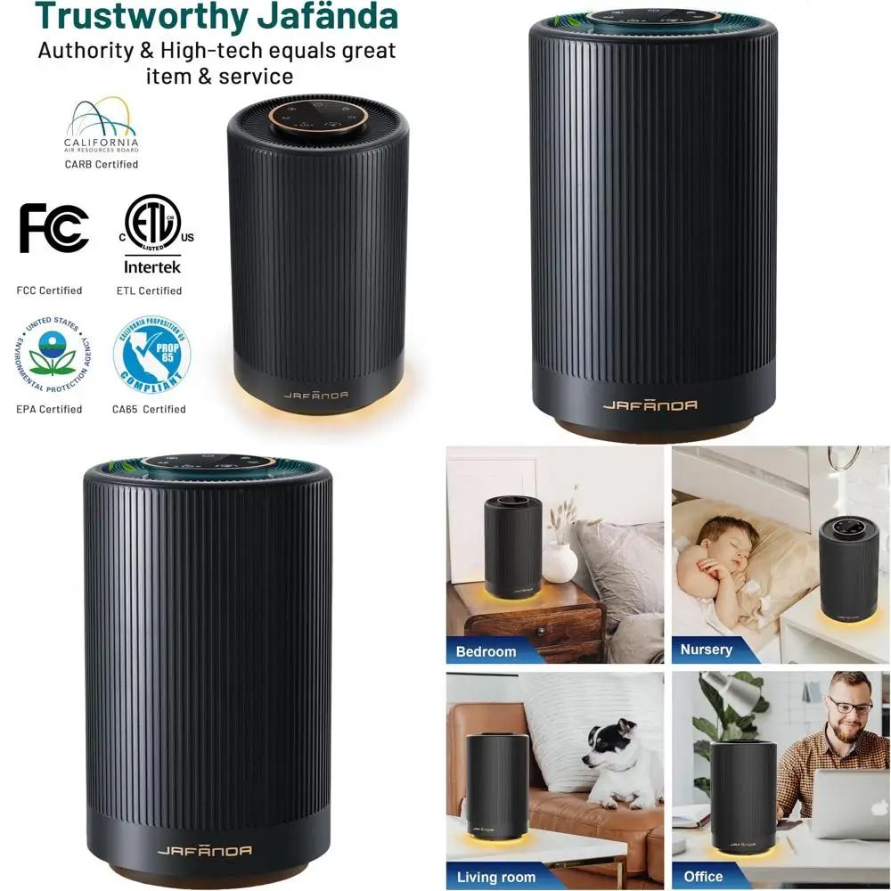 

Портативный очиститель воздуха HEPA для дома, охватывает площадь 450 кв. футов, 22 дБ, удаляет пыльцу, пыль, запахи, предотвращает сезонные заболевания, Night Li