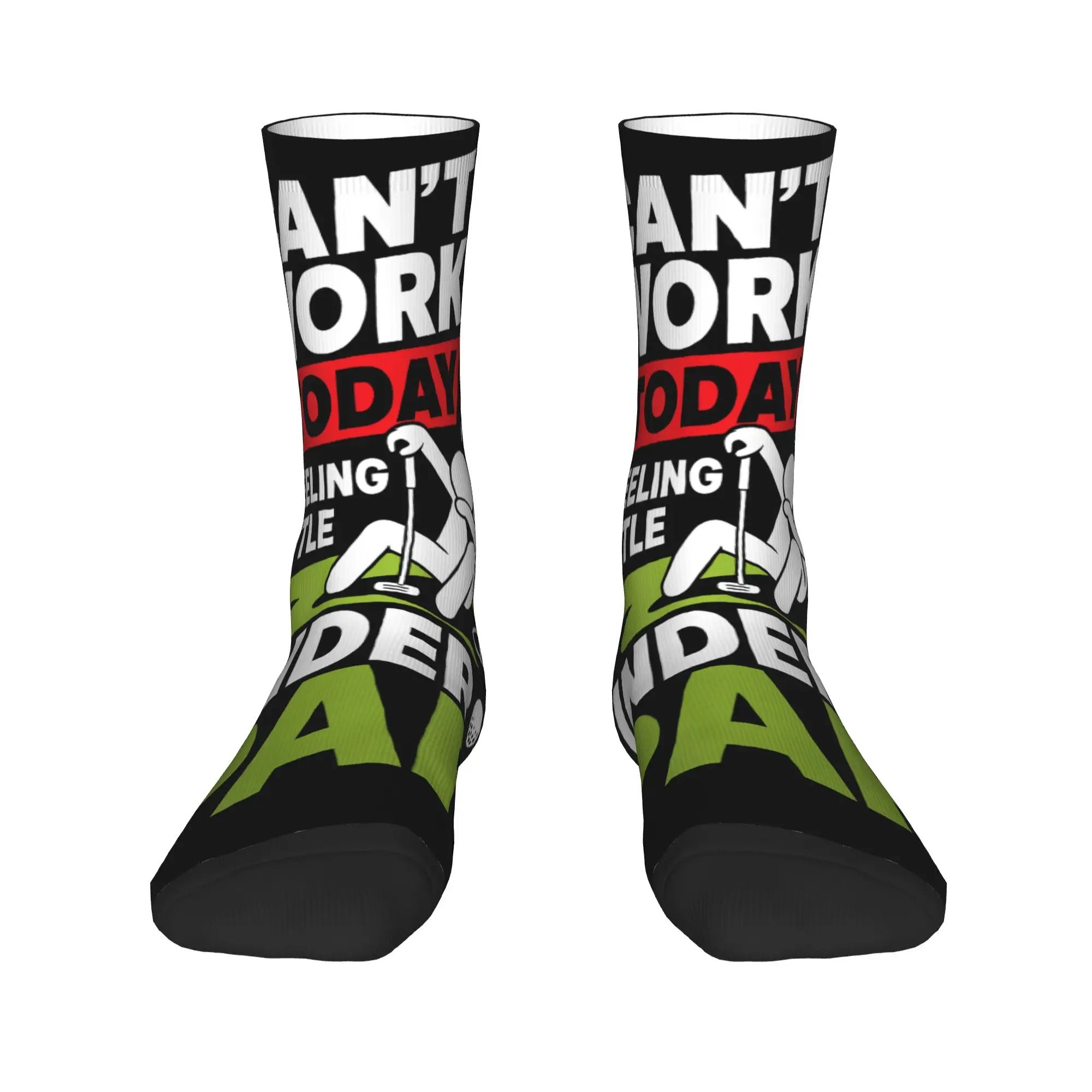 Can't Work Today I'm Feeling A Little Under Par Socks  Anti Skid Stockings Men's Comfortable Running Sports Socks Graphic Socks