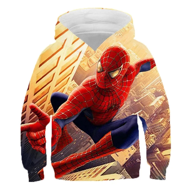 Children spiderman Tops Long Sleeve Hoodies Clothes Kids Boys Girls Clothing Print Cartoon Child Fashion Cotton Sweatshirt