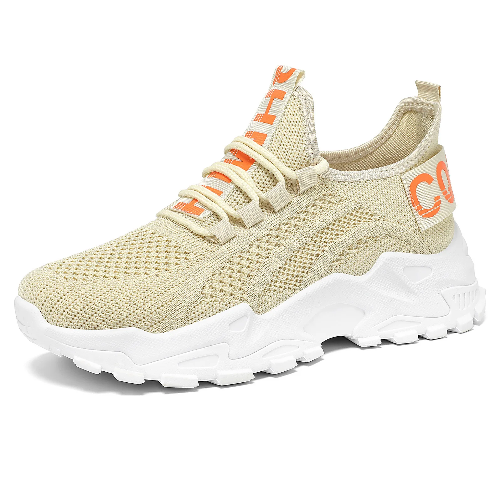 Women\'s Casual Breathable Sports Shoes Soft Sole Autumn Running Mesh Comfortable Flying Knit Single Sneakers
