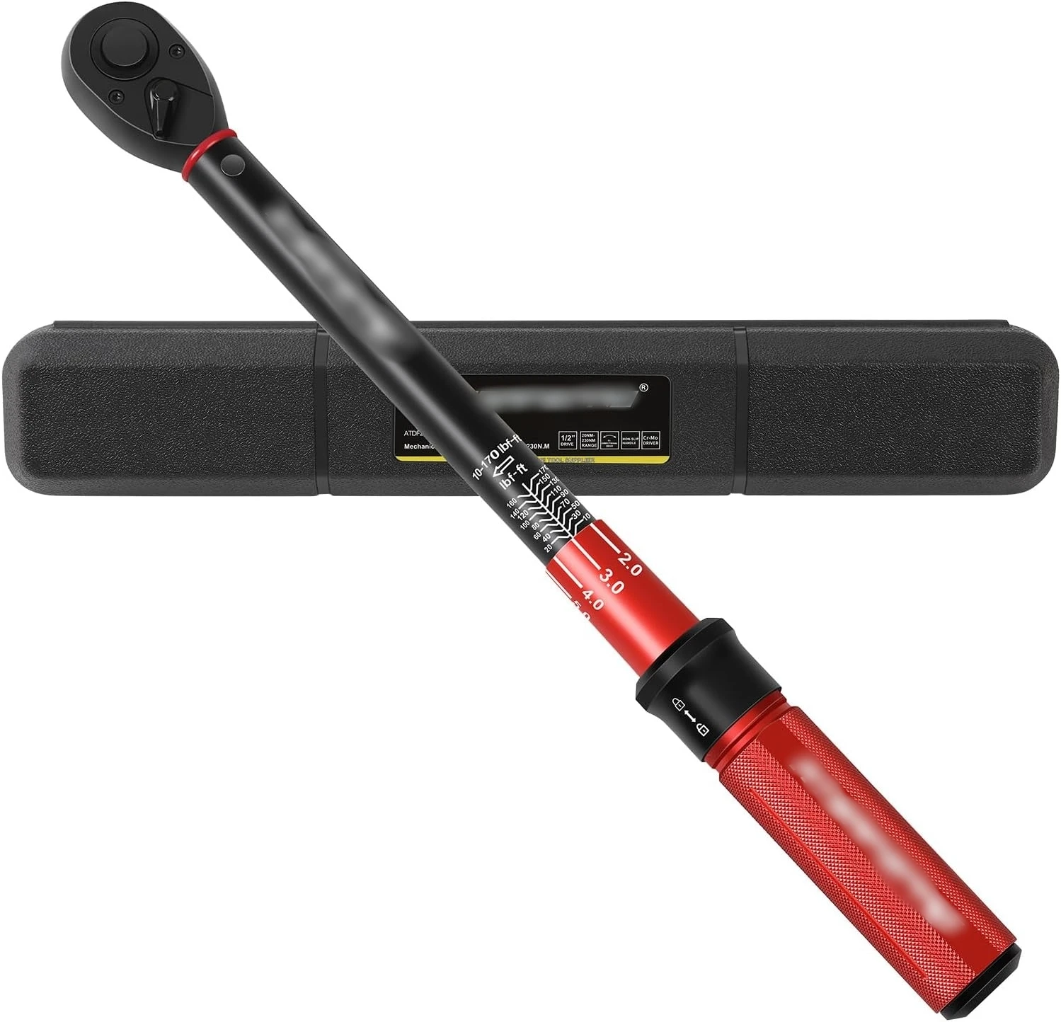 

Torque Wrench 1/2 Drive,72-Tooth Dual Range Scales Torque Wrench Easy Use for Motorcycle,Car