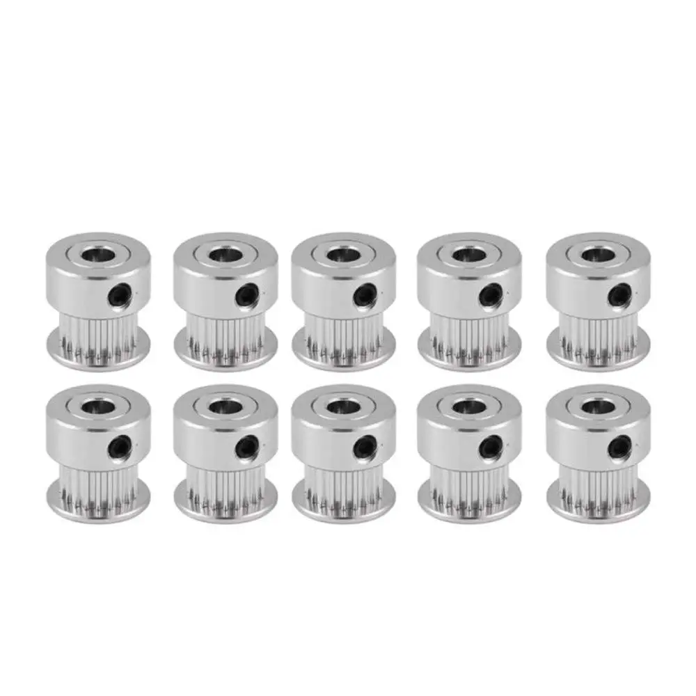 

10 шт. GT2, 20 зубьев, диаметр 5 мм, алюминиевый синхронный шкив для ремня 6 мм, для 3D-принтеров RepRap Prusa i3