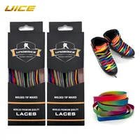 Hockey Skate Laces Hockey Accessories 72 84 96 108 120 130in Dual Layer Braid Reinforced Waxed Tip Design Ice Hockey Skate
