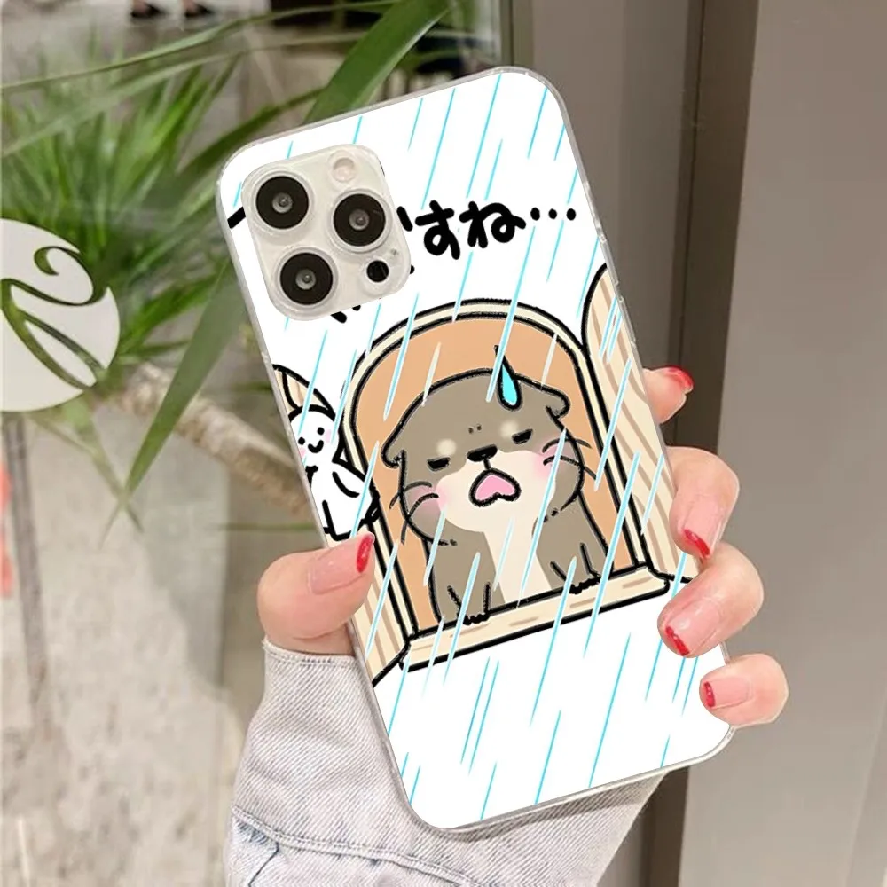 Cute Otter Lutra lutra Phone Case For iPhone 14 13 12 Mini 11 Pro XS Max X XR SE 6 7 8 Plus Soft Silicone Cover