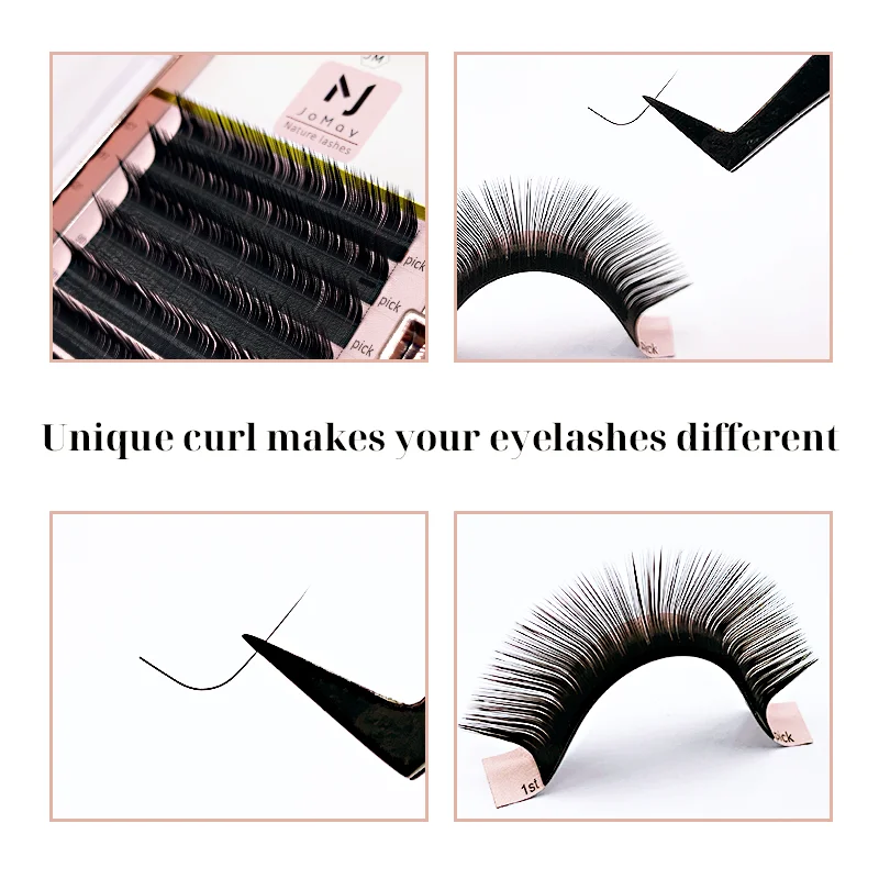 Jomay Mix 8~16mm Handmade Korean Pbt L/M Curl Eyelash Extension Natural Soft Faux Mink Lash Makeup Tools Beauty