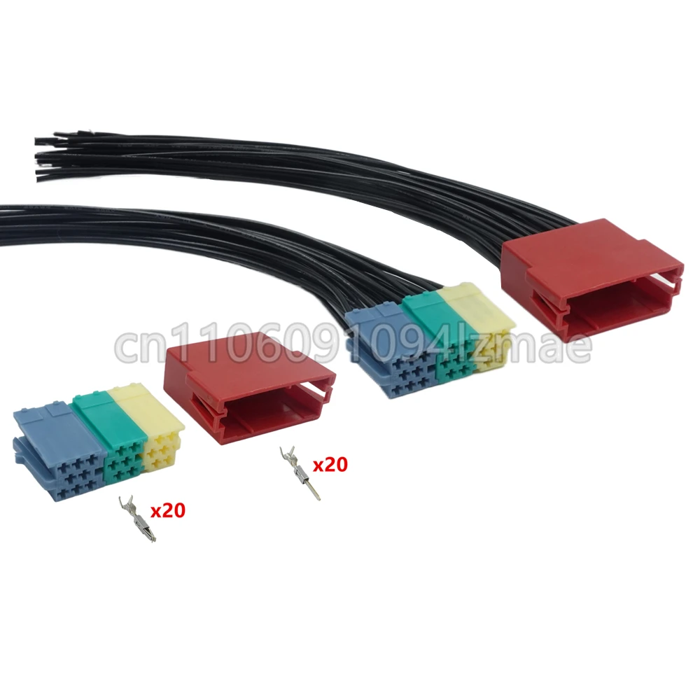 20 Pin Universal Mini ISO Radio Plug ISO Adapter Socket Automotive Radio Connector Plug AC Assembly For Auto VW Audi Skoda