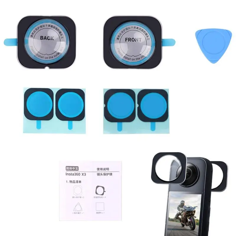 Anti-Scratch For Insta360 X3 Sticky Lens Guards Dual-Lens 360 Mod For Insta 360 X3 Protector Lens Caps Camera Accessories New