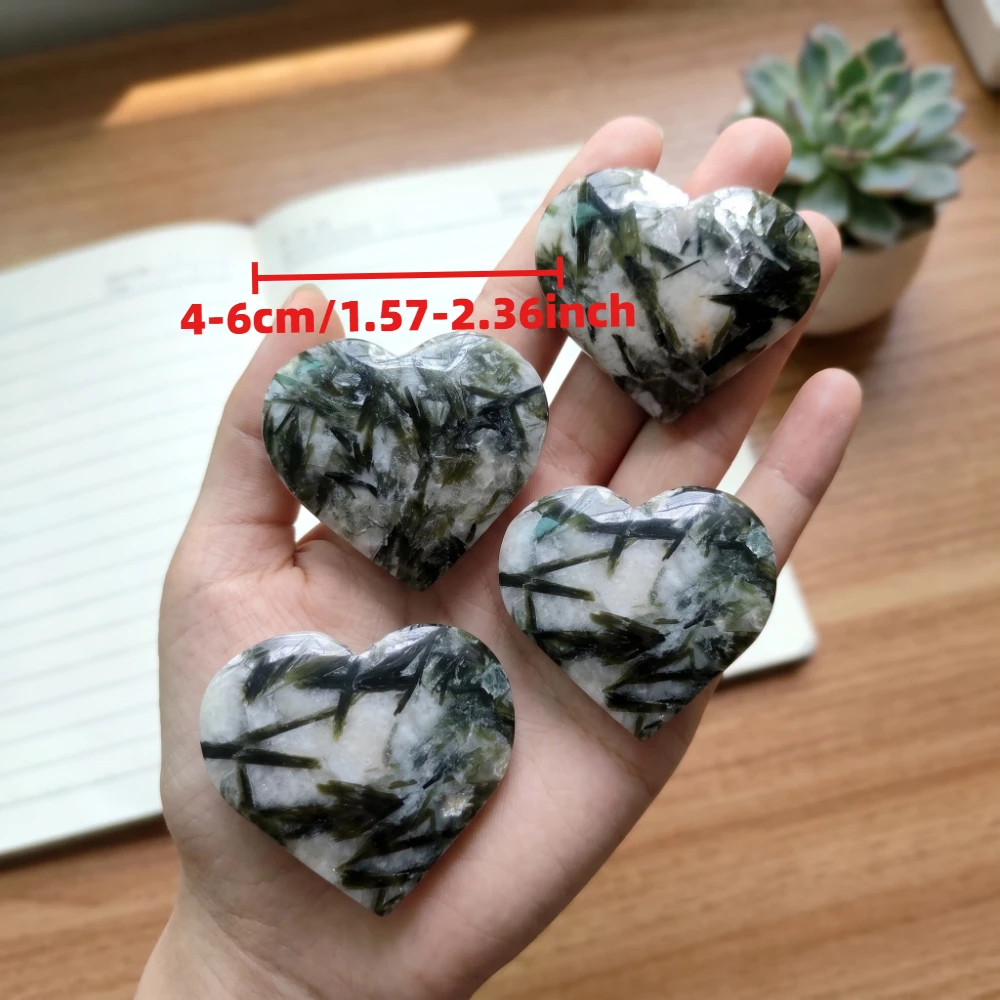 Natural Green Mica Heart Perfect for Home Office and As Gifts for Lovers or Friends As Well As for Mineral Displays