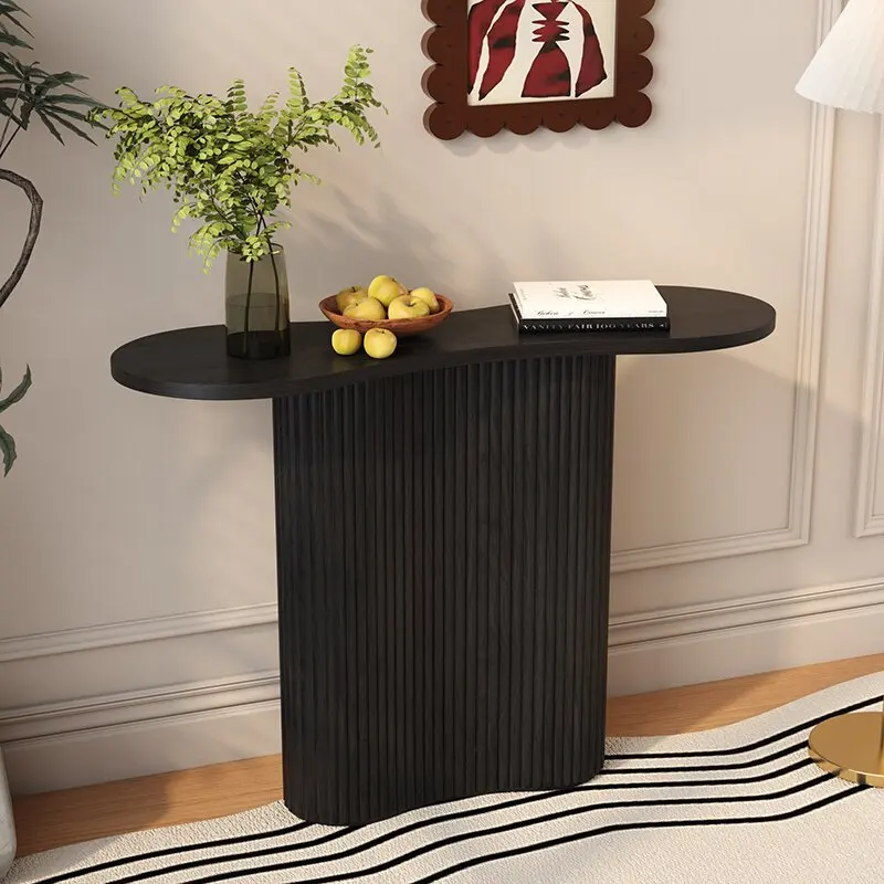 Italian Minimalist Console Table Curved Design Premium Trendy Console Table Hallway Modern Recibidores Para Entrada Furniture
