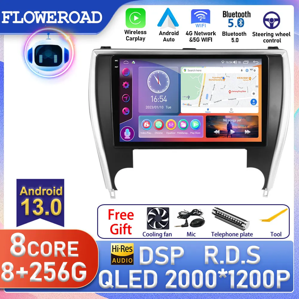 

Android For Toyota Camry 7 XV 50 55 2014 - 2017 US EDITION Car Radio Multimedia Video Player Navigation Stereo GPS No 2din 2 din