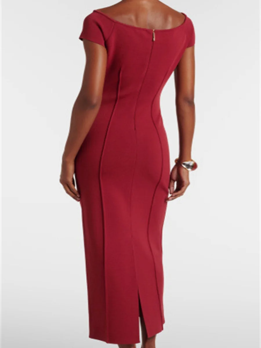 Robe ajustée d'été pour femmes, corsage extensible tricoté, robe Sexy à épaules dénudées pour femmes, nouvelle robe longue de soirée à la mode Y2K, 2026