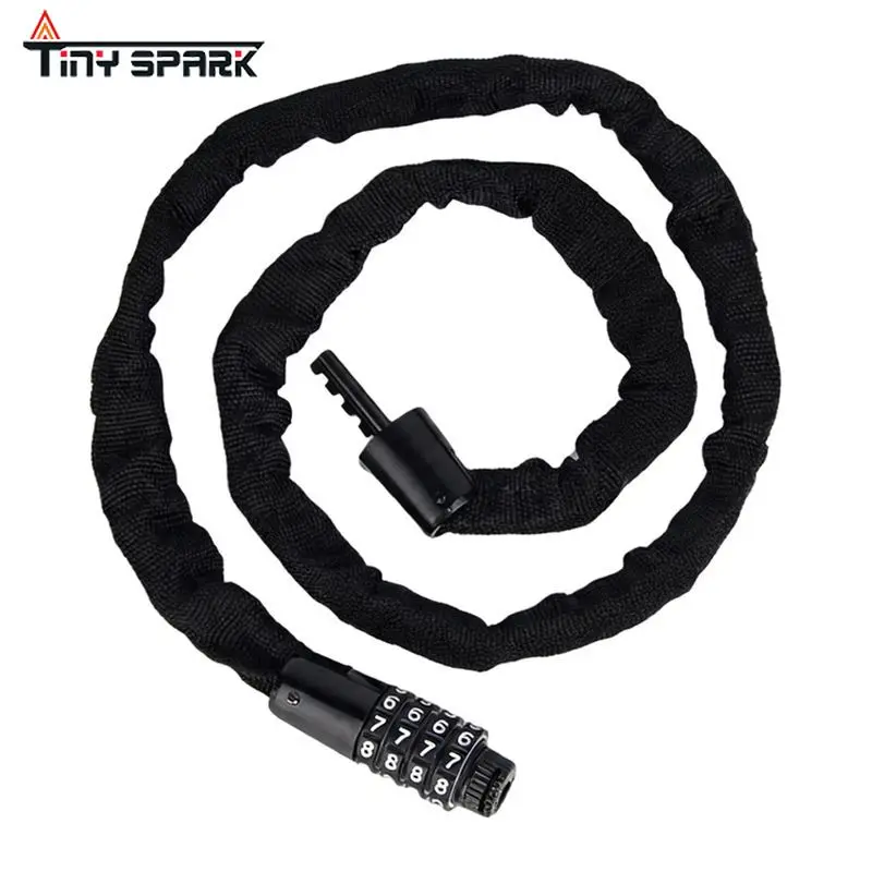 Bicycle 4-digit Code Color Combination Bicycle Lock High Security Password Chain Lock