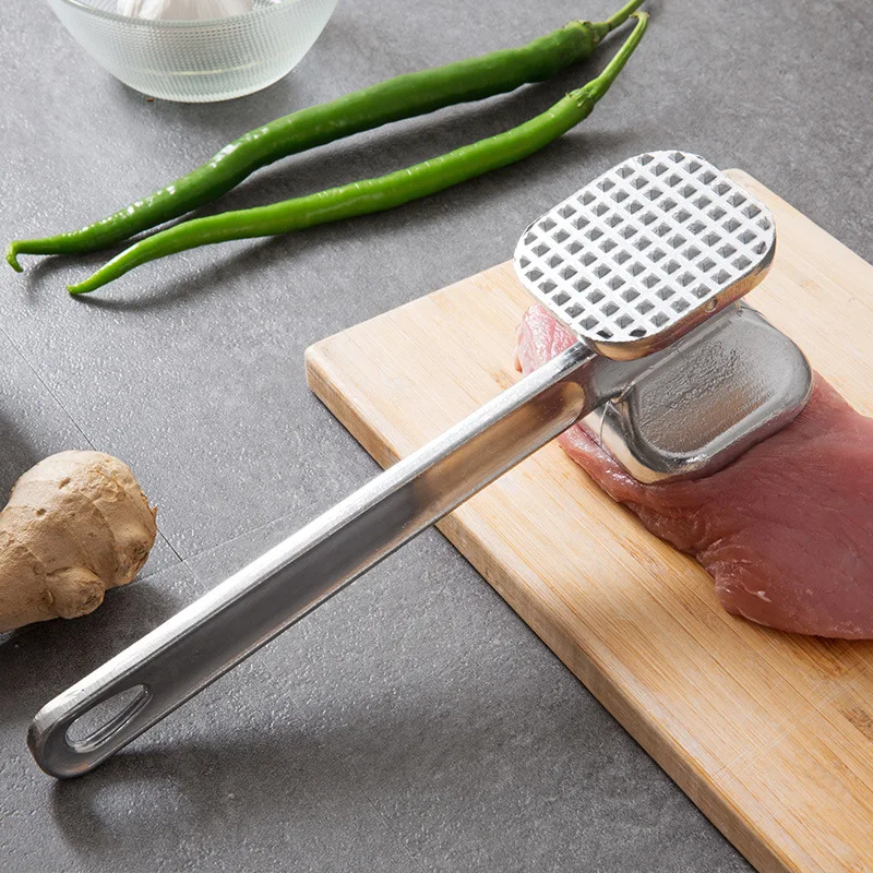 Household Aluminum Alloy Meat Tenderizer Hammer Heavy Duty Double-Sided Tenderizer Kitchen Tool