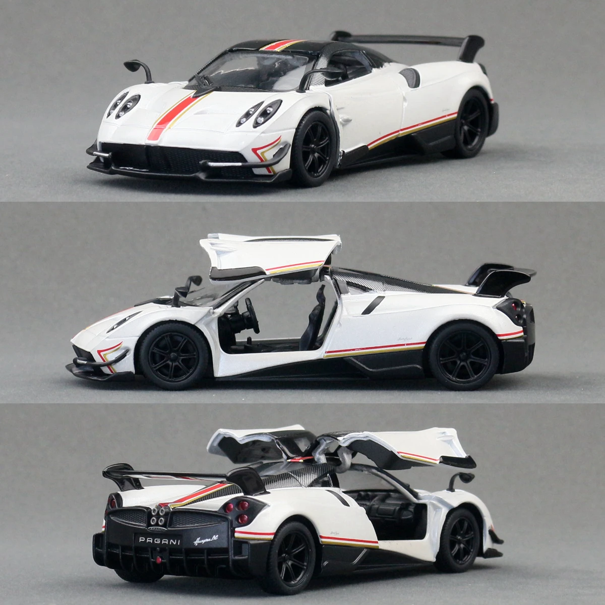 KiNSMART Toy Car Model 1/38 Pagani Huayra BC Super Sport Racing Diecast Miniature Pull Back Vehicle Collection Gift For Kid Boy - view 4