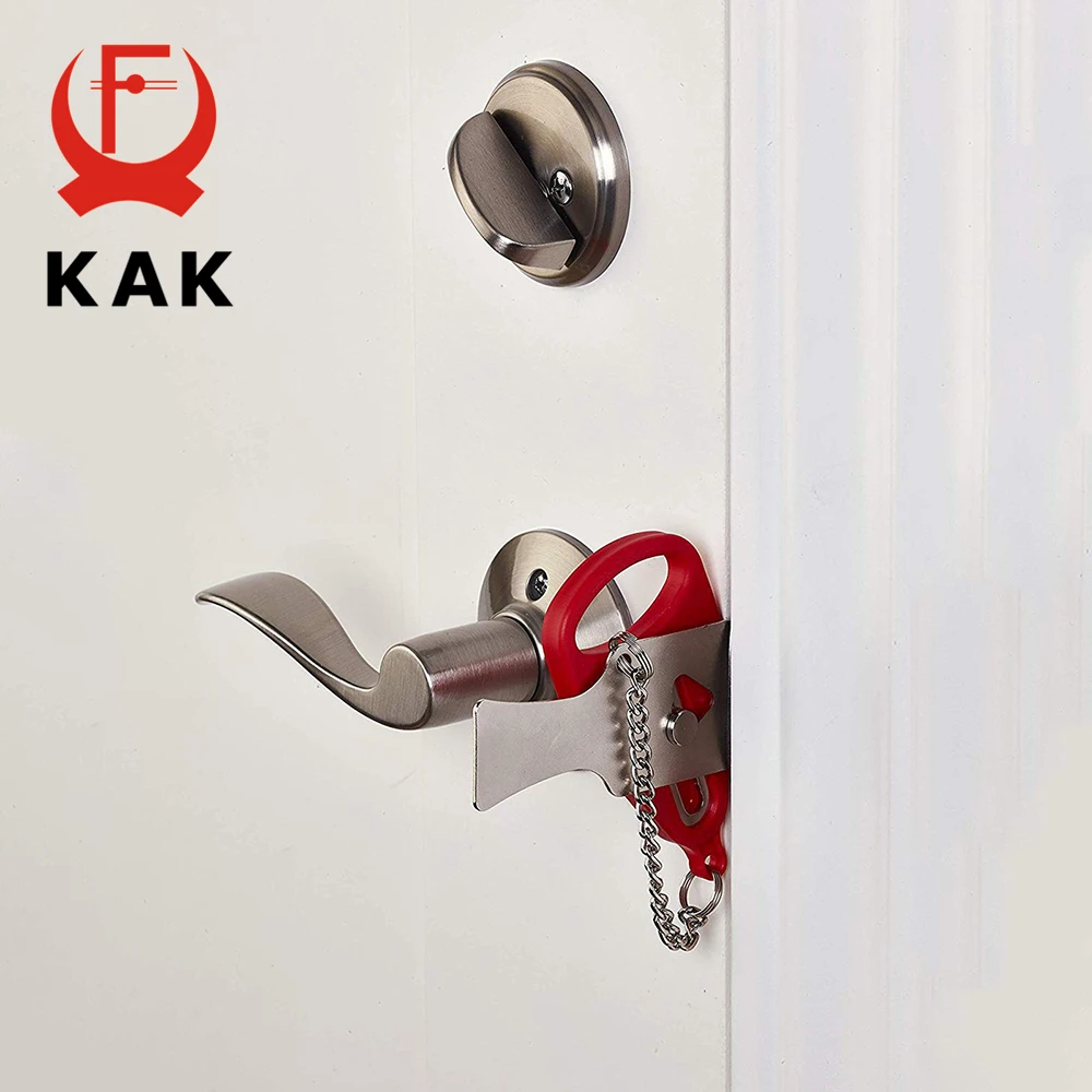 KAK Portable Door Lock Keyless Anti-theft Hotel Lock Travel Locks Childproof Door Lock Security Home Safety Lock Door Hardware