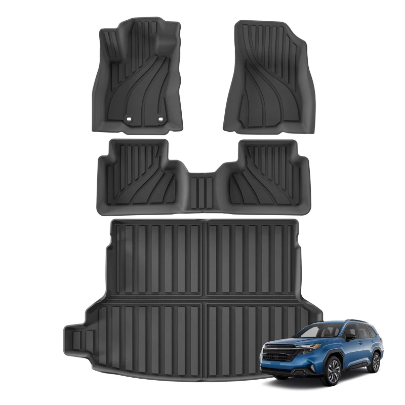 

for Subaru Forester Fuel 2025 TPE 3D Car Floor Mats Cargo Liner Trunk Pad Waterproof All Weather Black Left Rudder