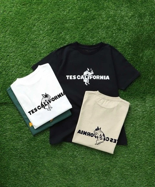 

Summer New High-quality TES CALIFORNIA Printed Men's and Women's Same Sports Breathable T-shirt Short-sleeved Top