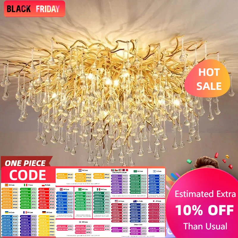 Luxury LED Crystal Ceiling Lights Modern Chandeliers Home Hanging Pendant Lamp Living Dining Room Bedroom Lustre Lampara techo