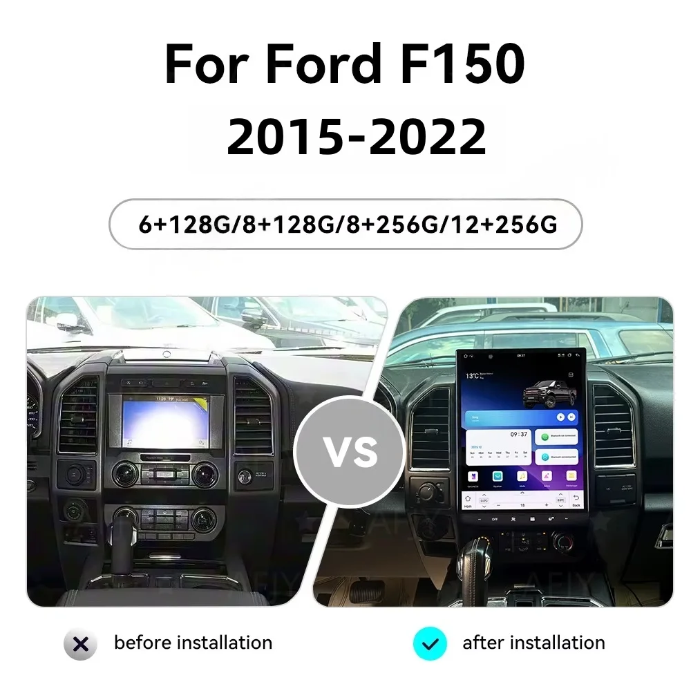 16.2 inch Android Auto Carplay For Ford F150 2015-2022 Car Multimedia Player GPS Navigation Radio HD DSP Player Stereo Head Unit