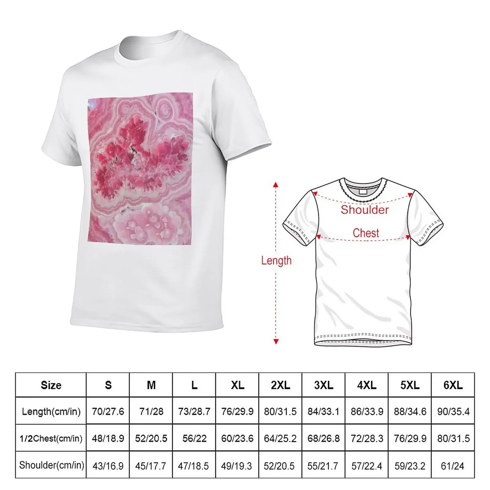 Rose Quartz Marble Agate T-Shirt oversized boys animal print Aesthetic clothing sweat shirts, men