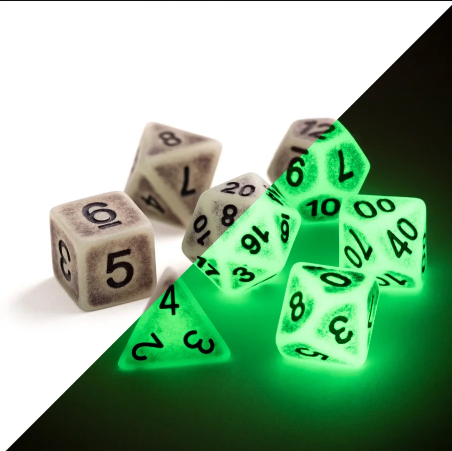 نرد مضيء للعب ، نرد عتيق ، ضوء ليلي ، نرد قديم ، يتوهج في الظلام ، نرد مخصص من المصنع #2