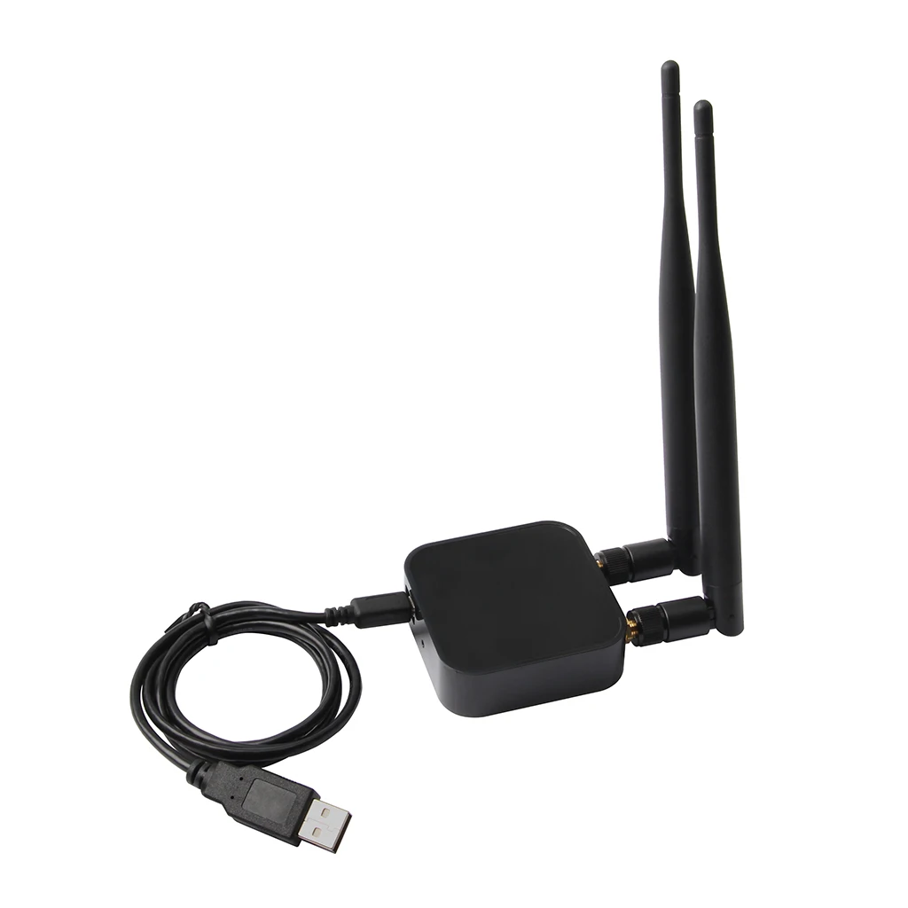 RT3572L Chipset2.4G/5G bezprzewodowa karta sieciowa odbiornik Wifi nadajnik z 2 antenami dla Windows/8/10/Kali Linux
