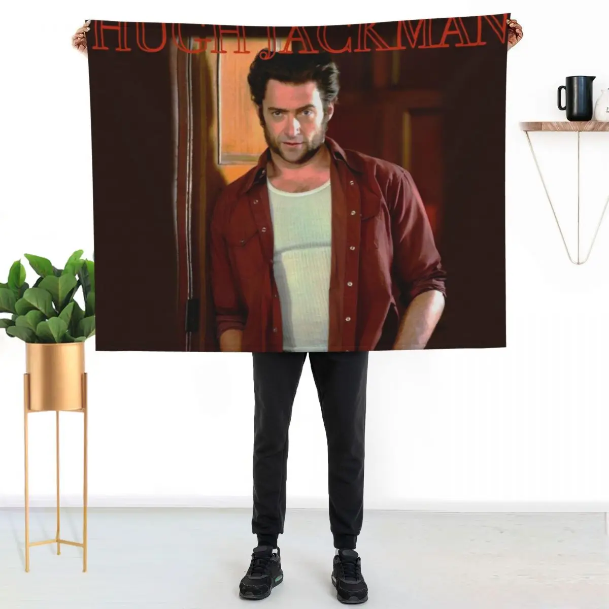 Hugh jackman Throw Blanket Hairys Sofas manga cosplay anime Giant Sofa Blankets Sofas Of Decoration Blankets