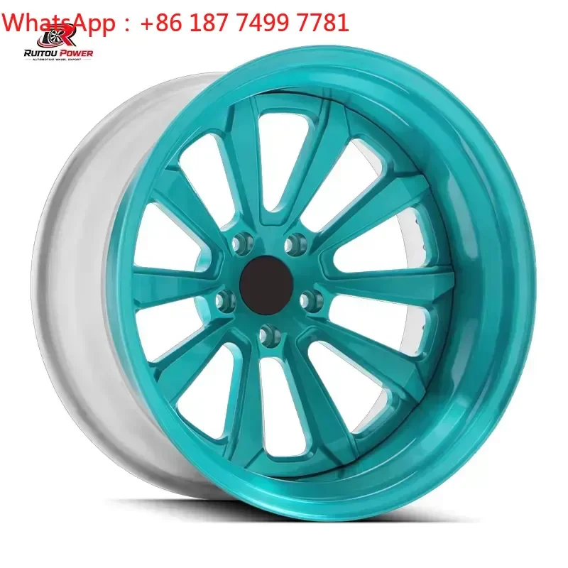 20 22 24 26 Inch Turquoise Deep Dish Forged Pickup Truck Wheels Multi Spoke Custom Alloy Rims for American Pickup SUV