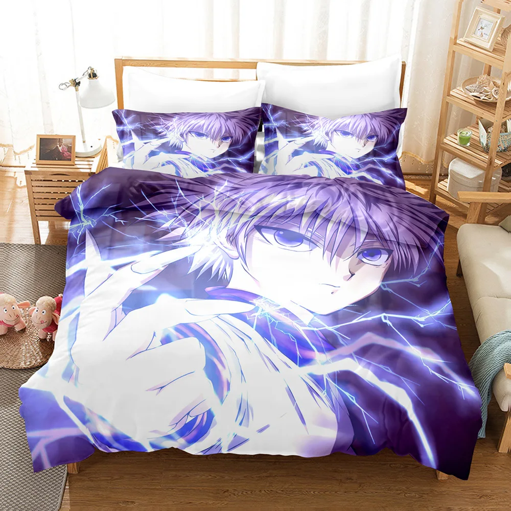 2/3pcs HUNTER×HUNTER Bedding Set 3D Print Polyester Duvet Cover Single Twin Queen King Size for Home Decoration Birthday Gift