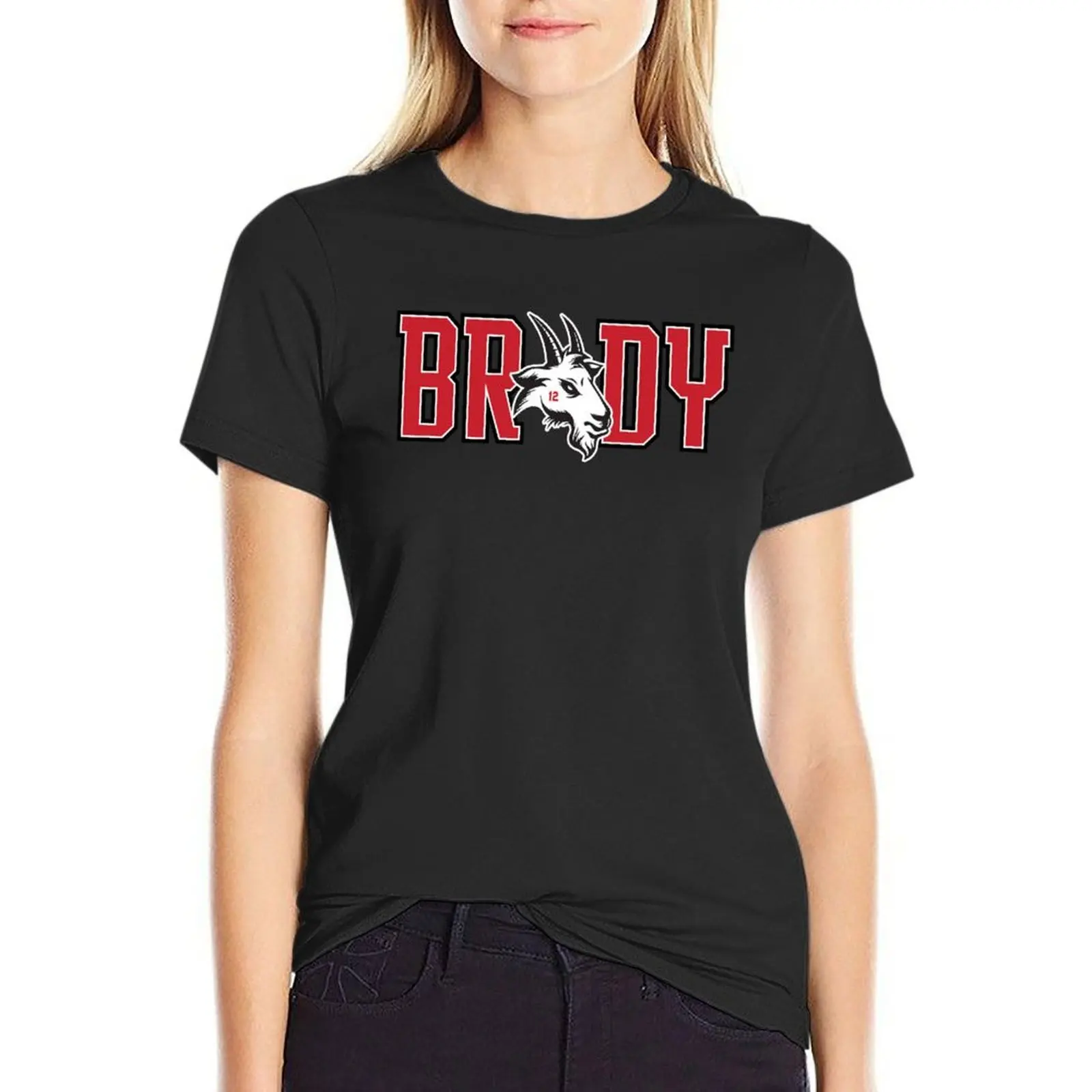 Tom Brady Shirt, Tom Brady Is The Goat Shirt, Goat 12 Tee, Football Season T-Shirt cute clothes funny t shirts for Women