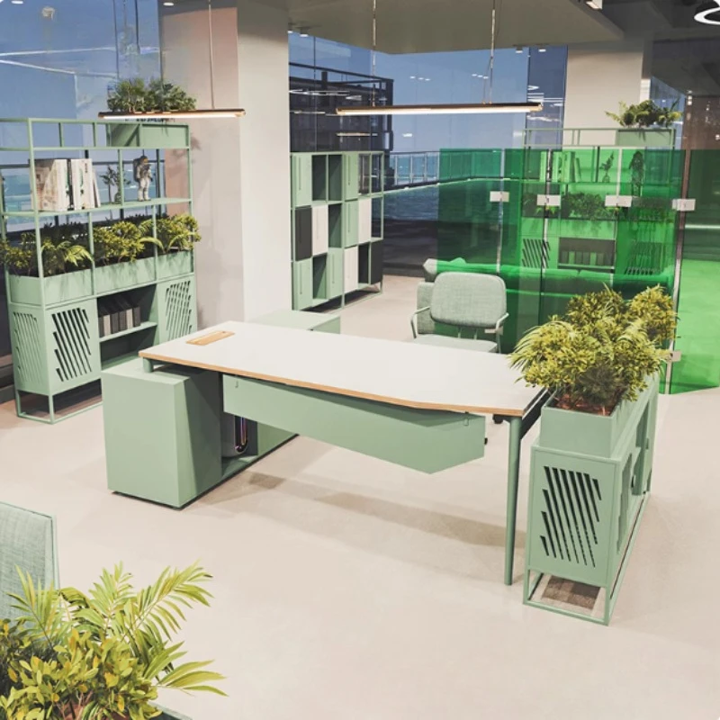 

Modern Storage Office Tables White Organizer Manager L Shaped Computer Desks Study Standing Mesa De Escritorio Office Furniture