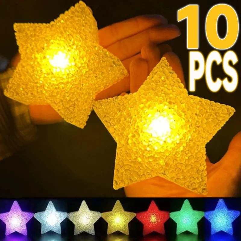 LED Star Handhold Star Night Lamps Anti-slip Band Light Lamp for Dance Performance Stage Photo Prop Party Supplies Kids Gifts