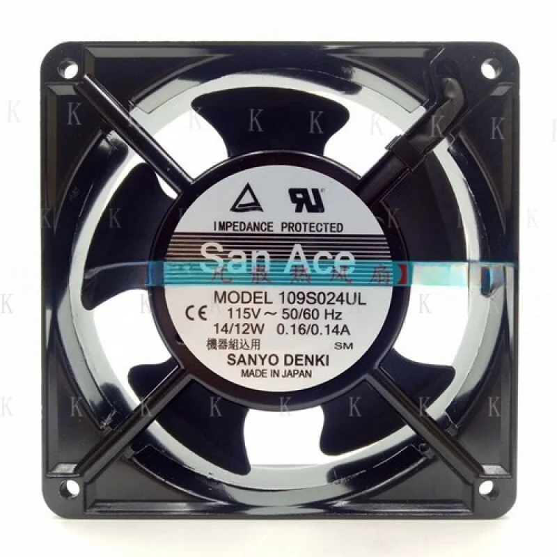 

C FOR San ACE 109S024UL 115V 14/12W 0.16/0.14A 12038 12cm Cooling Fan