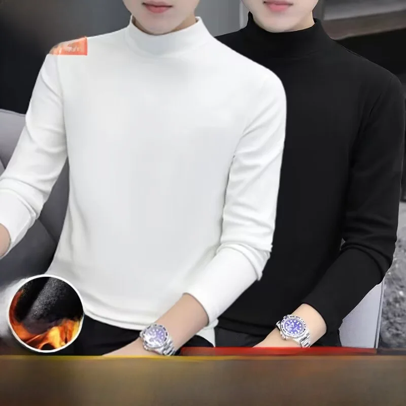 

Thiened двусторонняя бархатная основа irt, мужское осенне-зимнее однотонное теплое нижнее белье с высоким воротником Faion Urban Sle Long S...