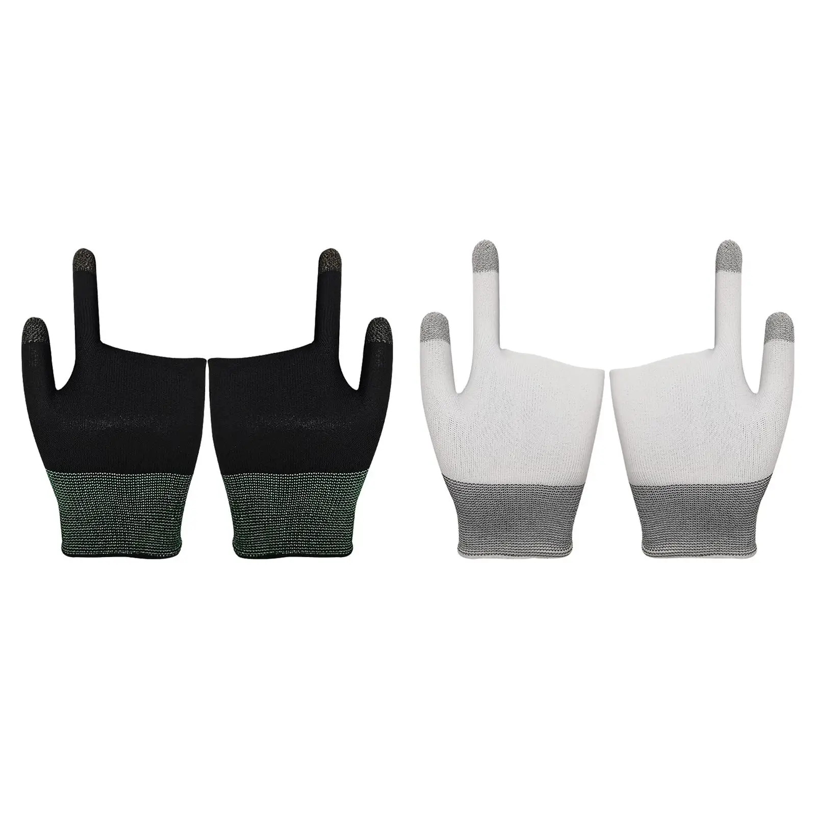 Seamless Nylon Fiber Gaming Finger Sleeves for Phone Game Controller Touch Screen Breathable Sweatproof Thumb Gloves for Mobile