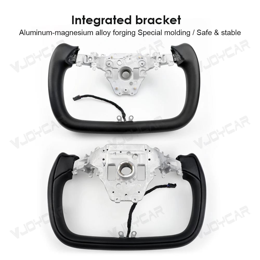 350mm Heated Sport Yoke Steering Wheel Nappa Leather Modified Parts For Tesla Model Y Juniper 2026