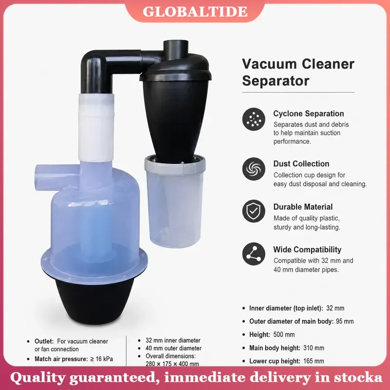 Woodworking Double Filtration Cyclone Dust Collector DIY Turbocharged Filter Industrial Separator Dust Collection System