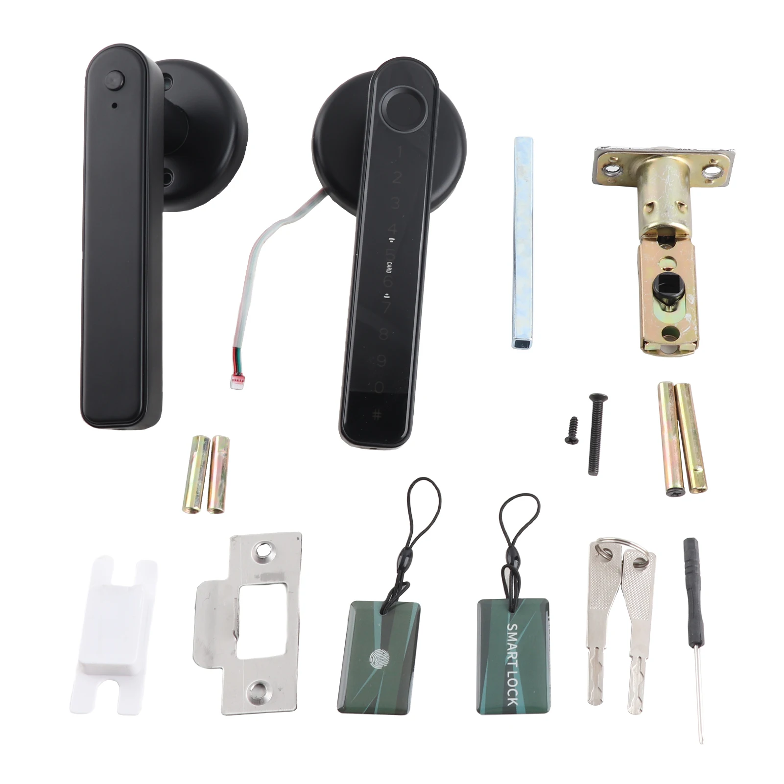 

Умная дверная ручка-замок с отпечатком пальца, паролем и ключом, безключевой доступ для дома, спальни, отеля