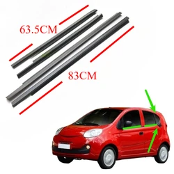 4 Pieces Outside Window Glass Rubber for Chery QQ 2013-2017 Hatchback Black Moulding Sealing Weather Strip Not for Sedan