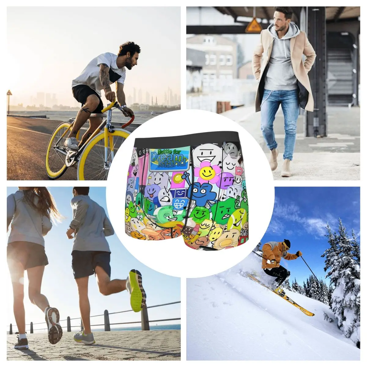 Boxer caleçon short BFDI groupe photo culotte Homme sous-vêtements doux pour Homme Homme petit ami cadeau