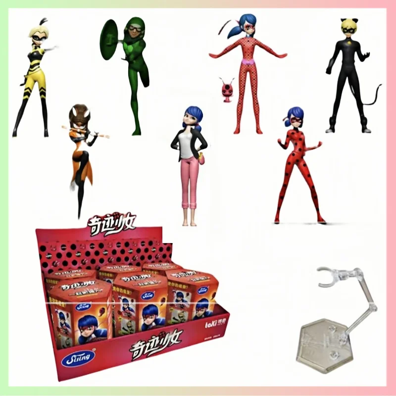 Boîte aveugle Miraculous Joaninha, ensemble de figurines d'action aléatoires, beaux jouets à collectionner pour enfants, cadeaux de vacances, décoration