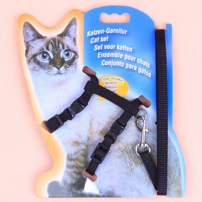 

1pc New cat leash I-shaped special dog leash for going out is firm and safe paper jam chest and back pet supplies