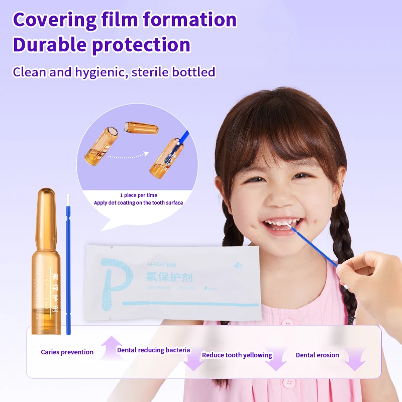 

Dental Fluoride Varnish Gel 0.4ml Fluoride Coating For Teeth Oral Care Products Children's Caries Protection Dental Tool