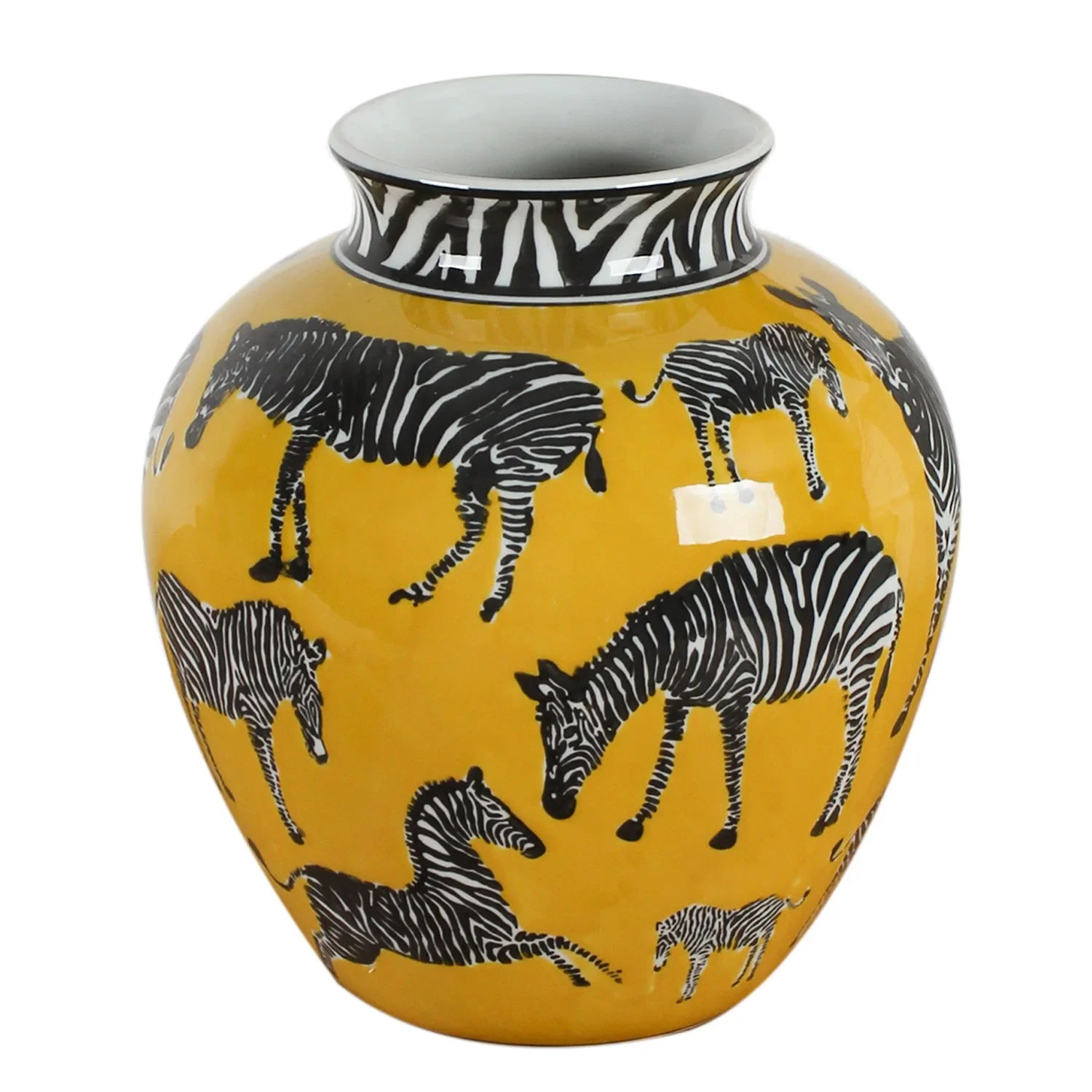 Ceramic Vase Zebra Pattern Vintage Porcelain Vase Flower Vase Art and Craft Terrarium Home Decoration Accessories