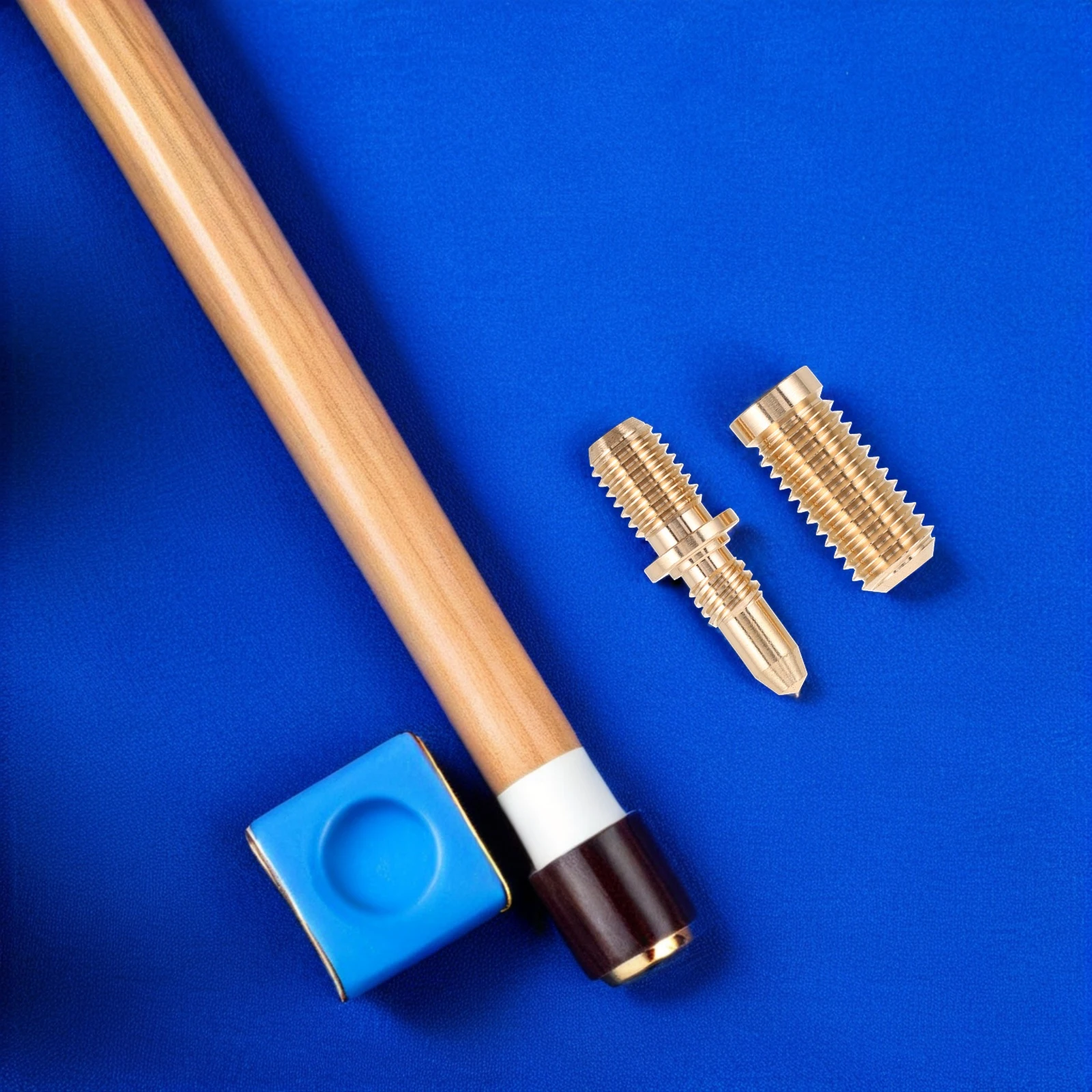 

1Set Billiard Cue Joints Copper Screws Set Streamlined Cylindrical Shape Extended Handle Comfort Reliable Gameplay Versatile Fit