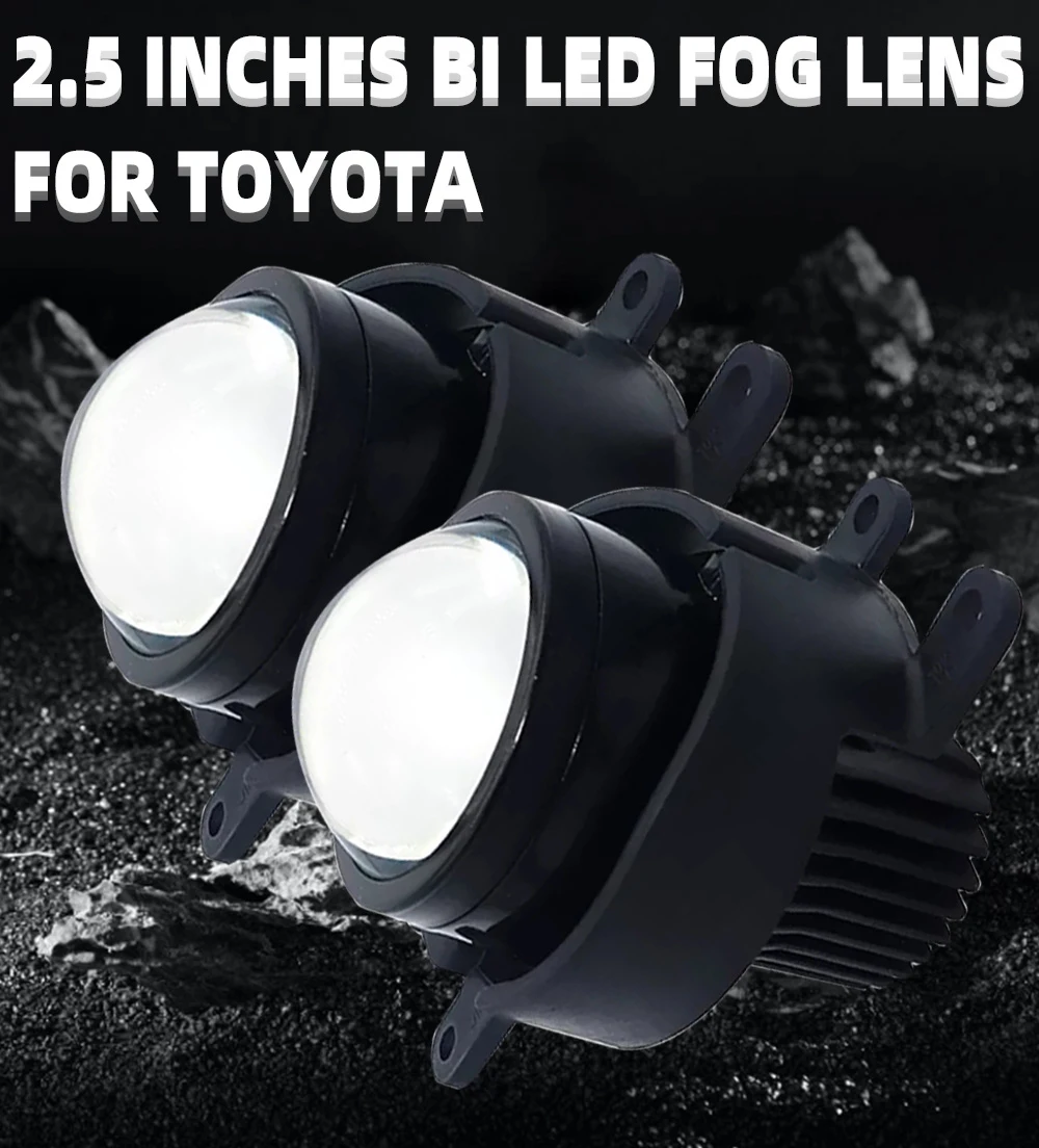 

SANVI 2.5 Inch Bi Led Fog Lights for Toyota Corolla Prado Prius SUBARU Lexus ES250 ES350 ES460 High/Low Beam Car Fog Lens 12V